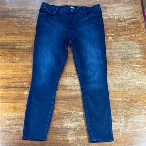 PAIGE Hoxton Ankle Stretch Blue Skinny Jeans 32 Dark Faded Blue